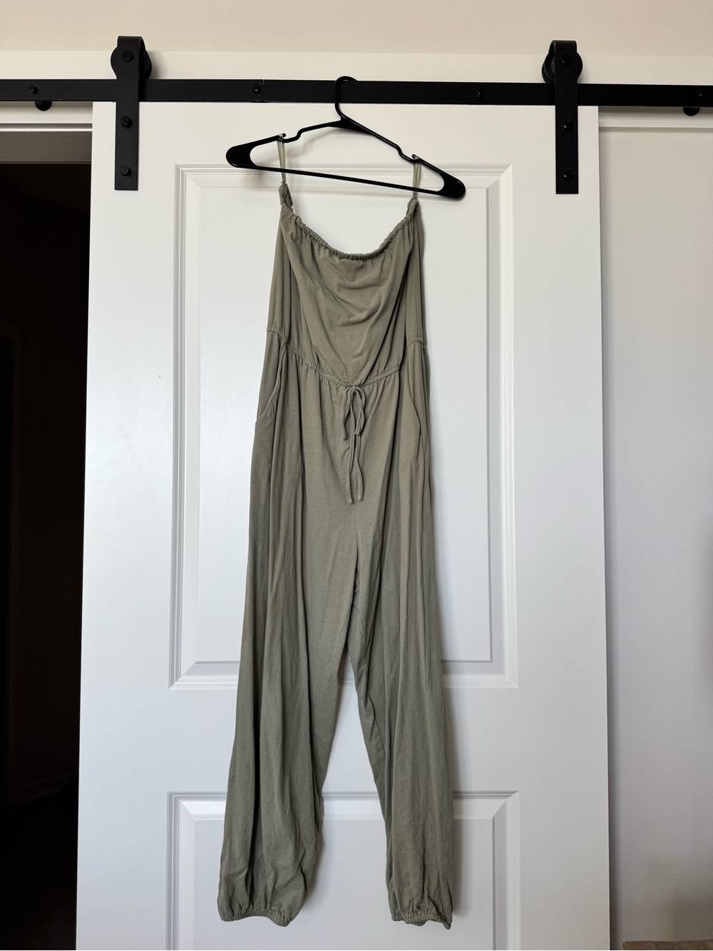 She + Sky Olive Green Sleeveless Jumpsuit
